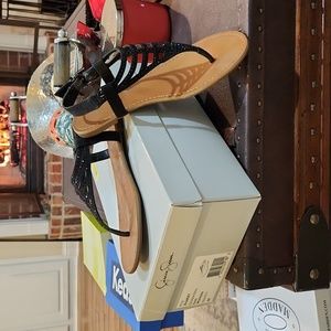 Womens Jessica Simpson Garvey Flat Ankle Strap Sandals